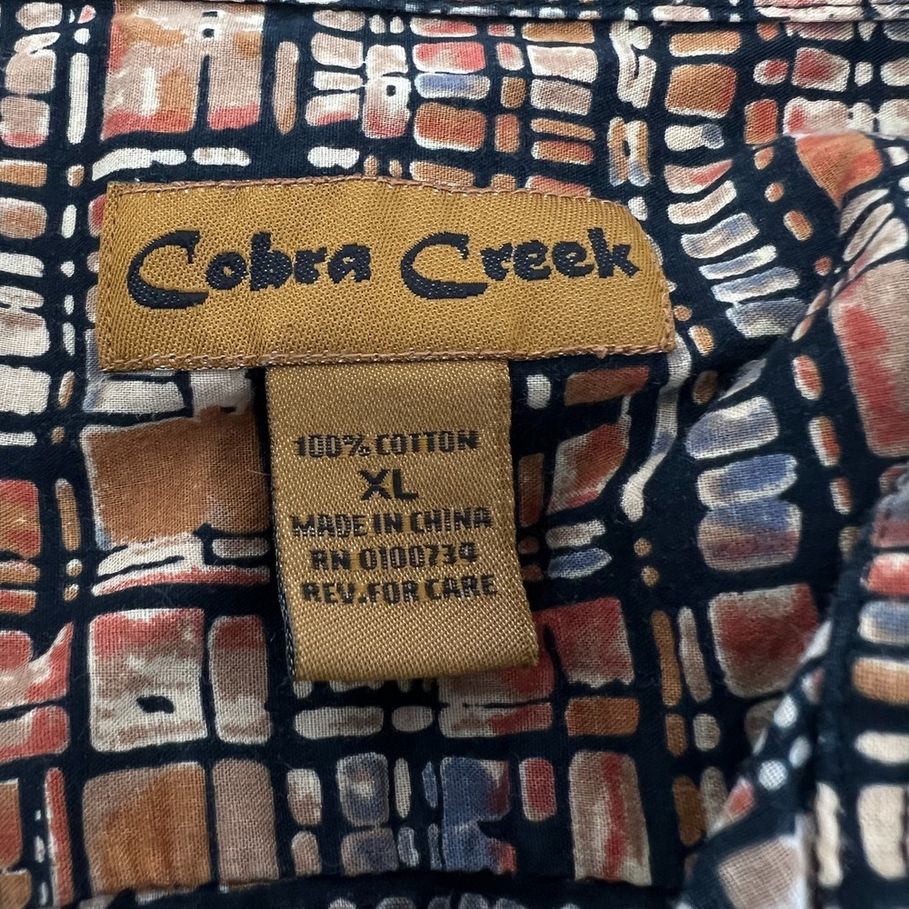Cobra Creek Men's Multicolor Short Sleeve Button Up Shirt Size XL - Picture 4 of 10